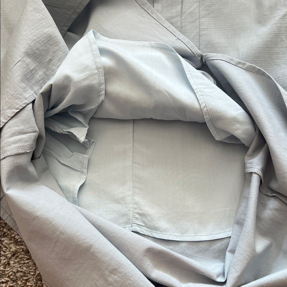 NWOT All Row Light Blue Split Front Skirt in Size S - Picture 11 of 13